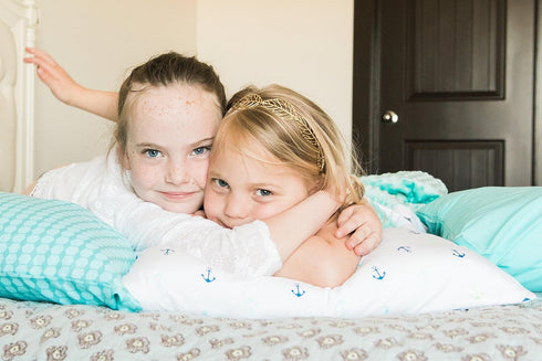 ELLA & MAX Toddler Pillowcase - Anchor Nautical, Soft & Cuddly, Fits 13x18 & 14x19 Toddler Pillows, Handmade in USA