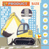 30 Inch Tinideya Kids Excavator Bedroom Rug, Hand Tufted Boys Nonslip Bathroom Mat, Decorative Construction Trucks Play