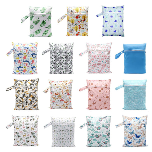 Ouxuefen Cartoon Print Baby Diaper Bag Wet Dry Nappy Zipper Handbag Large Capacity for & Travel