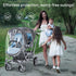 bemece Double Stroller Rain Cover, Weather Shield Double Stroller for Front and Rear Seats Twin Stroller, Baby Outdoor