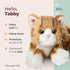 Bearington Collection 15-Inch Tabby Cat Plush Toy, Realistic Stuffed Animal, Orange