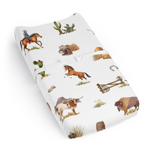 Sweet Jojo Designs Western Cowboy Boy Baby Changing Pad Cover Sheet Infant