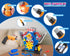 POFJOEQ V6 Kit60-Piece Playset 3-5 STEM New Engine Model Building Take Apart Toy with Realistic Lights & Sounds, Tools