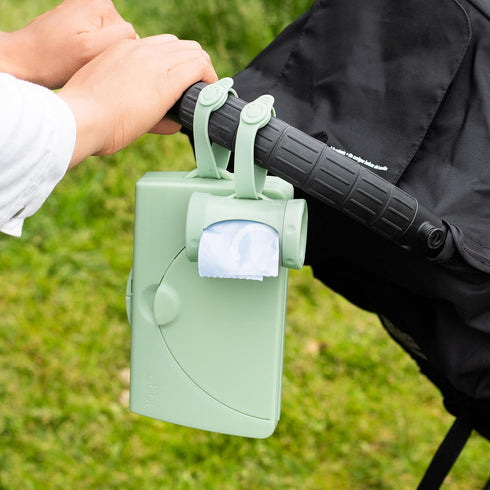 Ubbi On-The-Go Baby Wipes Dispenser, Portable Wipes Container for Travel, Diaper Bag Accessory Must Have for Newborns