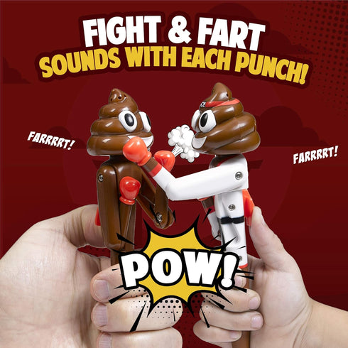 Farting Poop Pen with Punching Arms, Makes Funny Fart & Action Sound with Every Punch, Perfect Novelty Gift for Kids