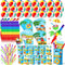 INNOCHEER Pool Party Favors, 120 PCS Goodie Bags Stuffers for Kids Summer Toys, Beach Balls, Crayons