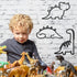3 Pcs Dinosaur Wall Decor Dino Geometric Wooden Wall Art Nursery Room Decorations for Baby Boys Girls Toddlers Kids