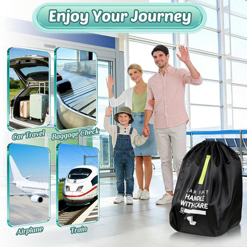 Guiseapue Car Seat Travel Bag for Airplane: Car Seat Bags for Air Travel Fit All Car Seats, Infant Carriers & Booster