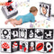 Black and White High Contrast Toys for Baby - Infant Tummy Time Soft Book, Sensory Musical Toy for Brain Development