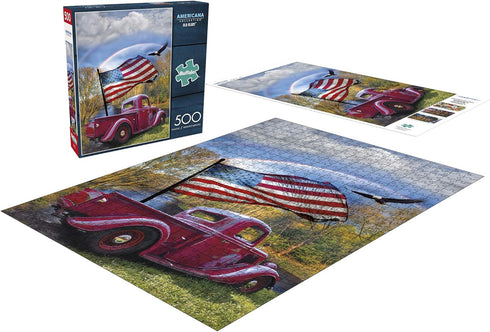 Buffalo Games - Old Glory - Celebrate Life Gallery 500 Piece Jigsaw Puzzle for Adults, Game Night Challenge