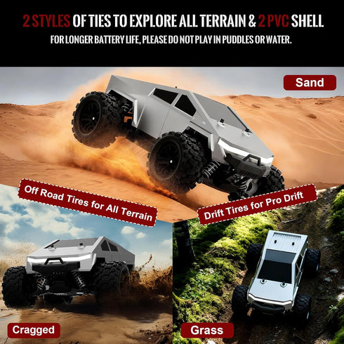 1:18 40 4WD 4X4 2 Batteries/2 2.4GHz Fast RC Car KM/H High Speed Remote Control Monster Truck Off Road All Terrain