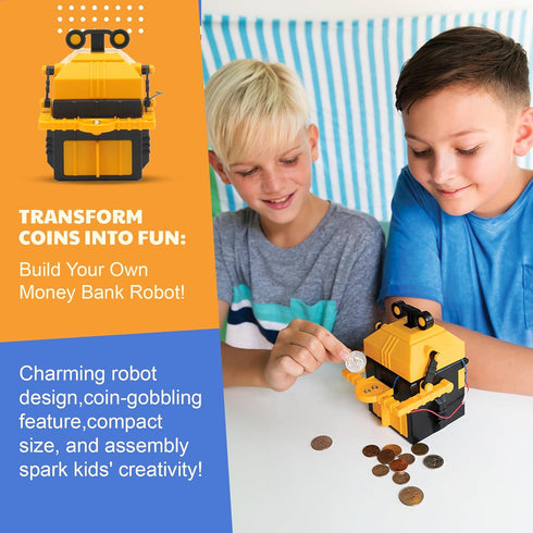8 KidzRobotix - Money Bank Robot - Build a Piggy Bank for Kids Robot, Inspire STEM Learning, Boost Creativity