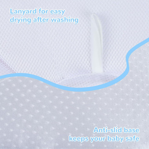 Premium Baby Bath Pad with Butterfly Flower - Ultra Soft & Quick Dry Bathtub Mat for Newborns, Anti-Slip Sink Cushion