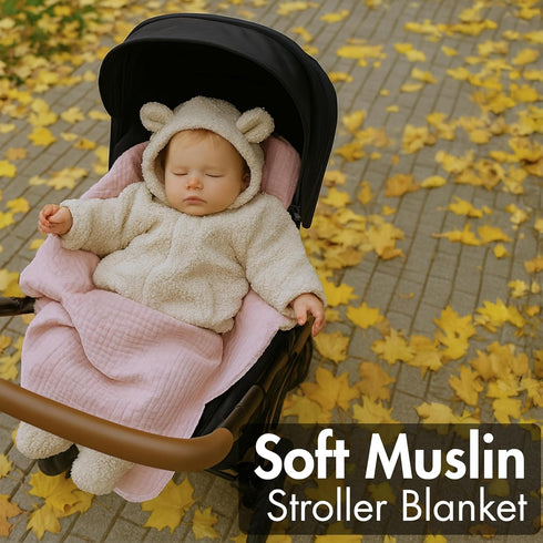 100% 4-Layer (2, 33x33 inches) Baby Blankets for Boys & Girls Organic Turkish Cotton Muslin Blankets for Newborn