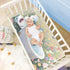 WDdZzyy 28" 52" Shark Bathtub Flower Cooling Baby Crib Mattress Cover x Reusable Pads Washable for Baby&Toddler