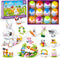 Easter Bunny Building Toy Set, Easter Gifts for Kids - 12-in-1 Rabbit
