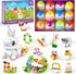Easter Bunny Building Toy Set, Easter Gifts for Kids - 12-in-1 Rabbit