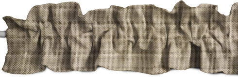 Zen Creative Designs Faux Burlap Sleeve Topper Window Valance Top Bottom Ruffle