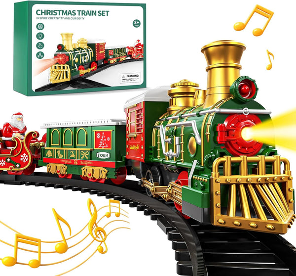 Xelabrion Train Set for Kids 3-5 4-7 4-8, Classic Christmas Electric Train Toys