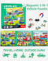 Magnetic Puzzles for Kids Ages 4-8, 3 in 1 Wooden Jigsaw Puzzles Book for Toddlers, Car Activities Toy for Girls 4-6, Learning Magnet Gift for Road Trip (Vehicle)