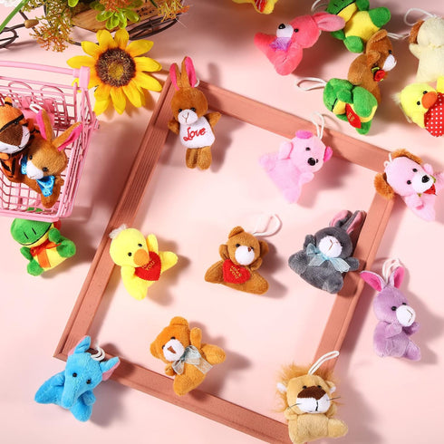 Zhanmai 100 Pcs Mini Plush Stuffed Animal Bulk Small Animal Toys for Kids Birthday Party Favors