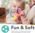 Nuby 6+ Twist-a-Ring Rattle Teether Toy for Babies - Toy for Baby Teething Relief - Months