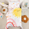 Toddler Bedding Set for Girls, 4 Piece Rainbow Toddler Girl Bedding Set,