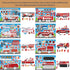 T-Antrix 24 Sheets Make Your Own Fire Truck Sticker Make A Face Stickers for Kids Toddlers DIY Craft Car Sticker Kids