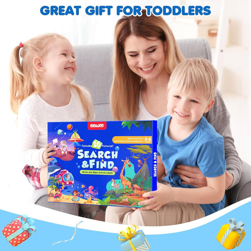 Preschool Learning Activities Search and Find Books, Travel Game for Kids Ages 3-8, Birthday Gifts