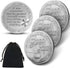 Hicarer 4 Leaf Clover Lucky Coins Specie Charms for St. Patrick's Day Party with 1 Black Flannel Storage Bag for Good