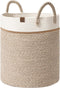 LA JOLIE MUSE Woven Basket Rope Storage Baskets - Tall Cotton Basket