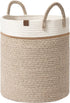 LA JOLIE MUSE Woven Basket Rope Storage Baskets - Tall Cotton Basket