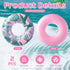 2 Pcs Large Float Tube 47.24 Inches, Inflatable Pool Floats Jumbo Tropical Leaves Pool Tube for Adults Kids Summer
