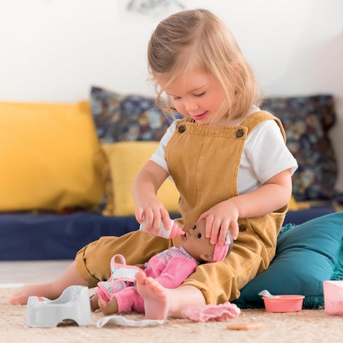 Set 12-Inch 11-Piece Set Baby Doll Accessories Care for Dolls - Baby Doll Accessories with Diaper Bag, Bottle, Bib