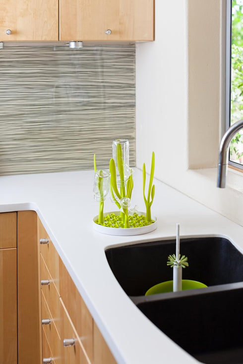 Countertop Boon Sprig Baby Bottle Drying Rack - Nature Inspired Upright Bottle Rack Dryer -Upright Drying Rack