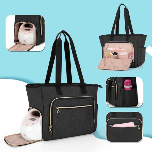 S1 S2 LUXJA Breast Pump Bag Compatible with Spectra and (with a Breastmilk Cooler Bag, a Small Carrying Case and a