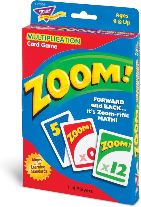 Trend Enterprises Zoom! Multiplication Card Game - 1 to 4 Players, Ages 9 and Up, Build Multiplication Skills