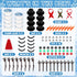 9 Pack RoseFog Christmas Crafts, DIY Christmas Snowman Clay for Kids, Build Your Snowman Craft Kit, Modeling Clay Snow