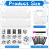 Jutom 38 Pcs DIY Baby Bibs Decorating Kit 14 Bibs 14 Stencils 10 Fabric Markers 2 Ply Feeder Bibs Design Bib for Shower Games