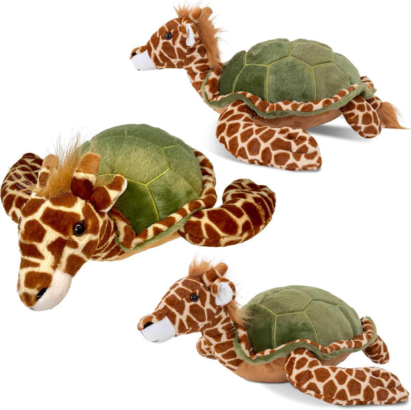 Randimals Plush Toy Mix - Giraffe & Turtle Hybrid Stuffed Animals for Boys & Girls - Soft & Huggable Unique Plushies