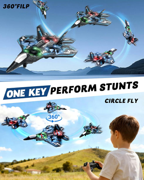 360 6 8 10 2 JoyRapt Drones for Kids Form RC Plane, Remote Control Airplane, Aircrafts Toys for Boys and Girls, Jet