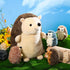 5 14 Inch Mommy 4 Set Hiboom Pcs Hedgehog Stuffed Animal, Large Hedgehog Stuffed Plush Toys with Plush Baby Soft Cuddly