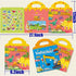 Reusable Sticker Book for Kids 2-4, 2 Sets Vehicle & Dinosaur Sticker Busy Book, Educational Learning Toys for Toddler
