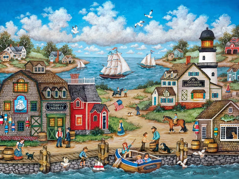 MasterPieces 550 Piece Jigsaw Puzzle for Adults, Family, Or Youth - Dockside Activities - 18"x24"