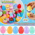 24 Pack Prefilled Easter Eggs with Animal Pop Toys, Filled Easter Eggs for Egg Hunt, Easter Basket Stuffers