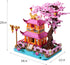Set 14+ 1810PCS DIY Sakura Tree House Micro Building Blocks for Women Adult, Japanese Cherry Blossom Treehouse Ideal
