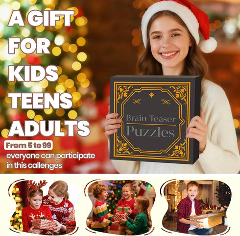 Mytothfy 3D Wooden Brain Teaser Puzzles for Adults - Brain Teaser Puzzles with Wooden Box Puzzle Game Toys for Adults