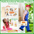 Bravmate Toddler Tool Set with Portable Tool Box & DIY Stickers, Wooden Kids Tool Sets for Boys Girls Age 2-4