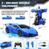 Gikimooy 3-8 2 2.4Ghz 360 Transform Remote Control Car, Transform Robot Toys for Boys Years Old, Rechargeable Batteries