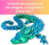 Amerimaker 30" 3D Easter Basket Stuffer, Articulated Printed Dragon Flexible Fidget Toy for Kids & Teens, Dragon Egg